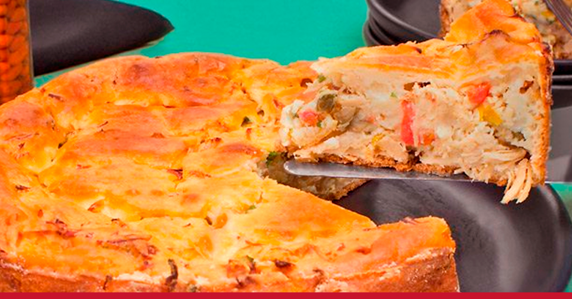 Torta de arroz com frango